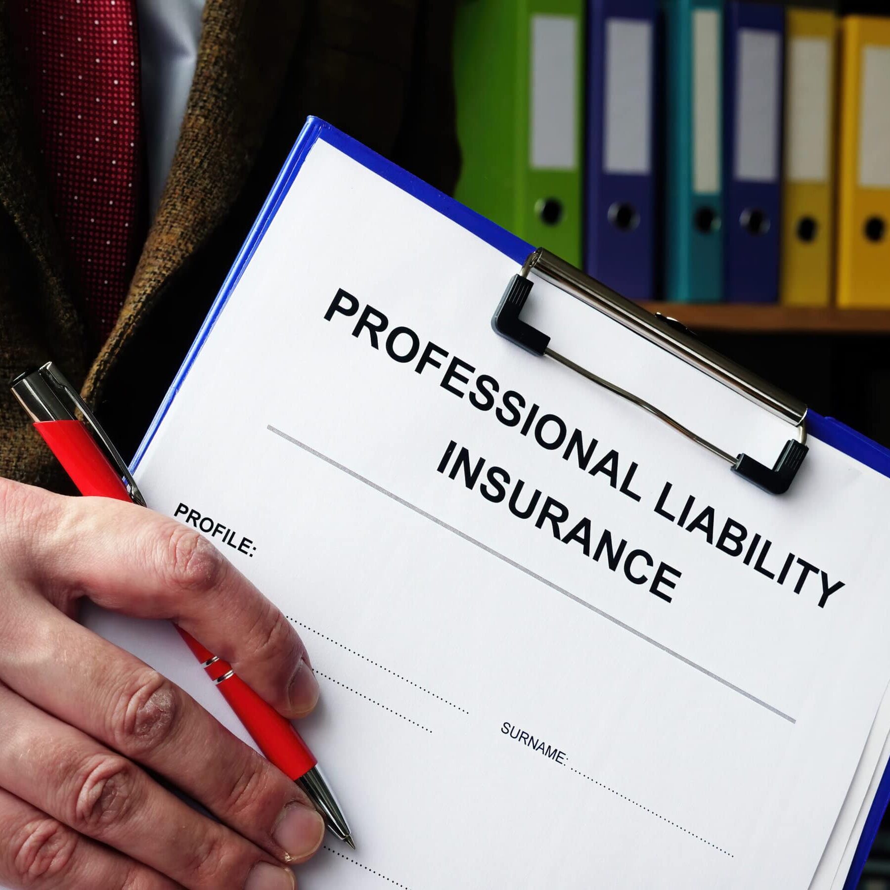 PLI professional liability insurance empty form ready for signing. PLI professional liability insurance empty form ready for signing.