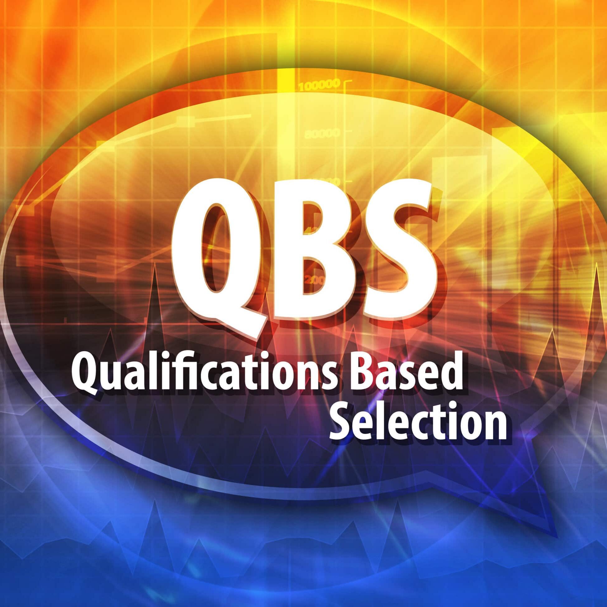 QBS acronym word speech bubble illustration QBS acronym word speech bubble illustration