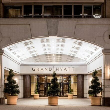 our-front-drive front view of grand hyatt