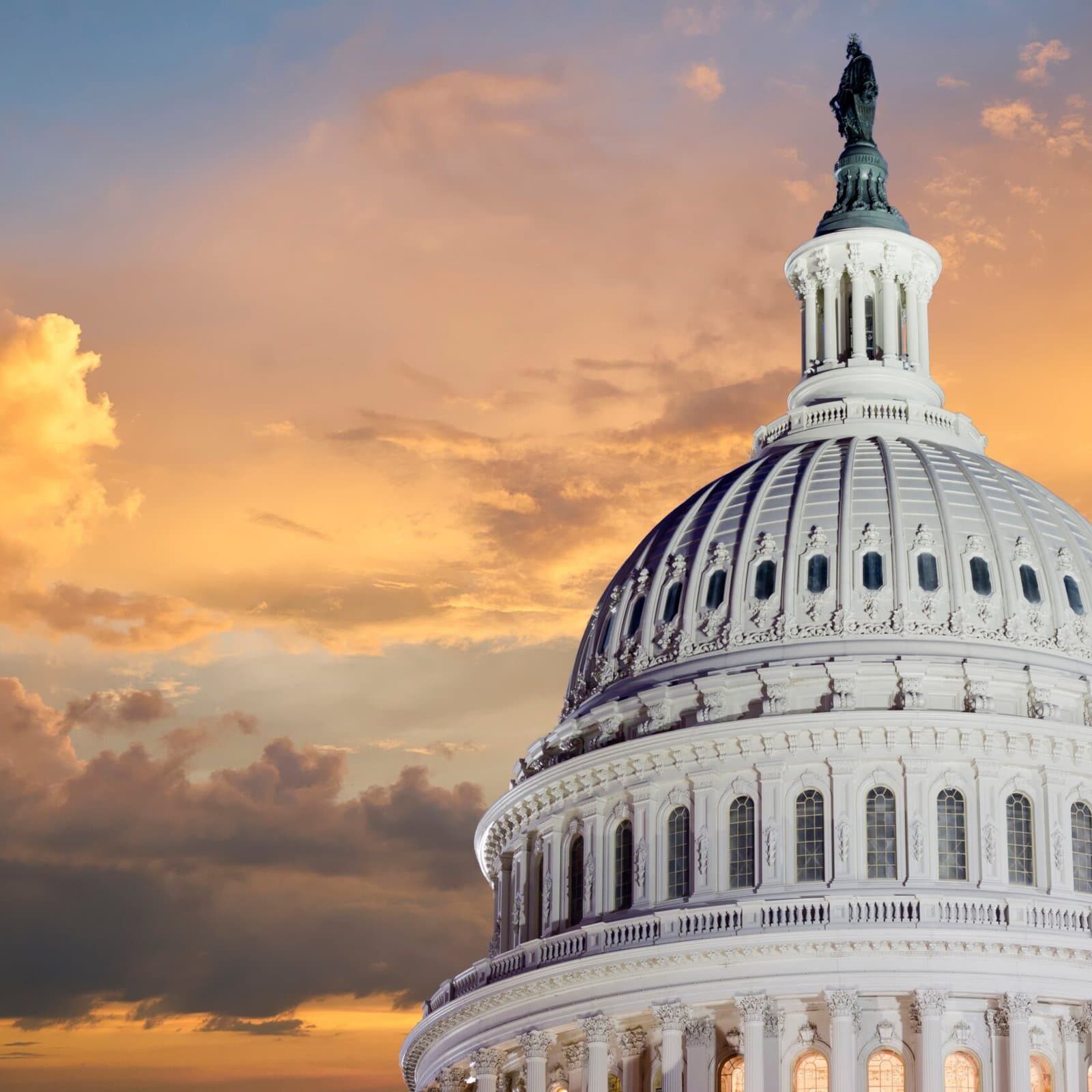 US Capitol Dome at Sunset US Capitol Dome at Sunset